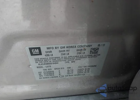 2013 Buick Encore Premium from USA, damaged, VIN KL4CJDSB9DB184844